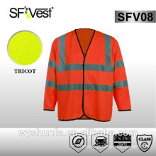 Vestíbulo Reflectivo de Segurança Led com tricô de poliéster em conformidade com EN ISO 20471: 2013